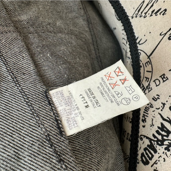❌SOLD❌GUCCI Authentic Denim Jean Black Jacket Size Small | 9901566💚 - Picture 14 of 17